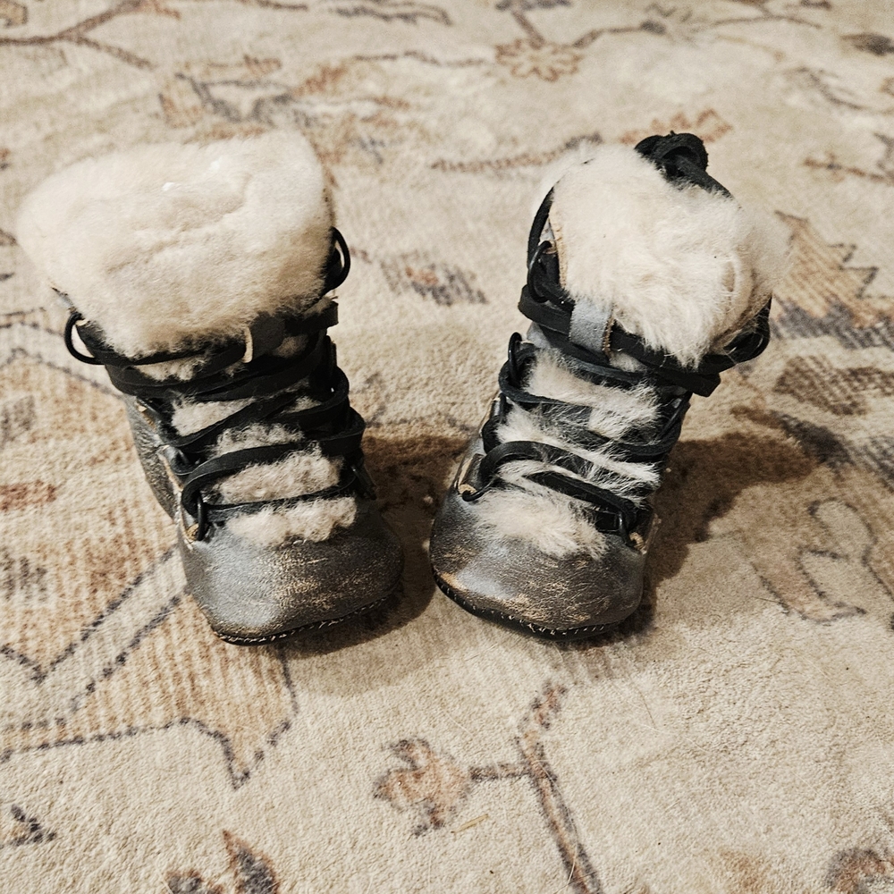 Freebird Baby Walker Shoes in Black and White